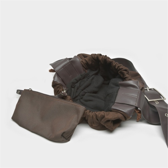 DANIELLA LEHAVI Vegan Collection Mesh Hobo Bag in Brown - Picture 11 of 13